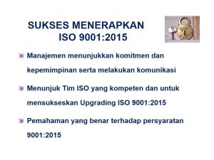 Sukses Menerapkan ISO 9001:2015
